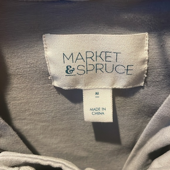 Market & Spruce Women’s Gray Hooded Jacket Size M - Picture 2 of 12